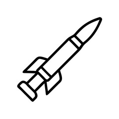 Missile Weapon Launch System Icon Design