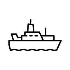 Obraz premium Naval Warship Vessel Military Icon Design