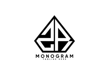 ZR letter creative monogram vector logo design.