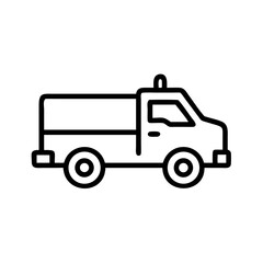 Patrol Vehicle Truck Transport Icon Design