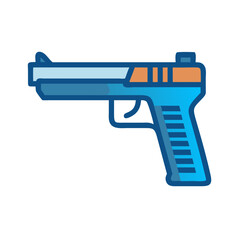 Obraz premium Pistol Sidearm Weapon Firearm Icon Design