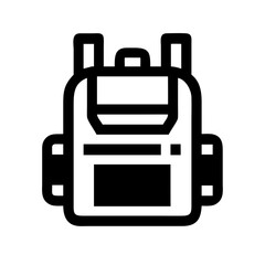 Fototapeta premium Tactical Backpack Gear Equipment Icon Design