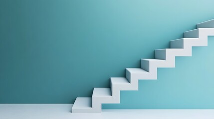Fototapeta premium Minimalist Staircase Symbolizing Business Success and Growth Opportunities