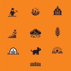 Obraz premium agriculture set 