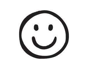 Fototapeta premium Smile face Doodle sketch style icon. Smiling face hand drawn, happy emotion concept.