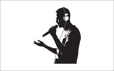 singer with microphone music 