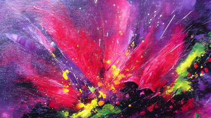 abstract expressionism piece with splattered paint and intense passion