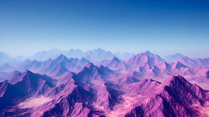 Fototapeta premium alien planet with vast wastelands and rugged mountains