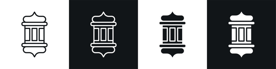 Ramadan lantern icon sign and symbol vector design