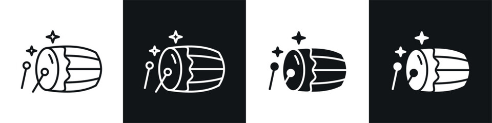 Muslim drum icon sign and symbol vector design