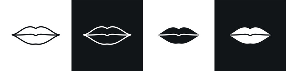 Lips icon sign and symbol vector design