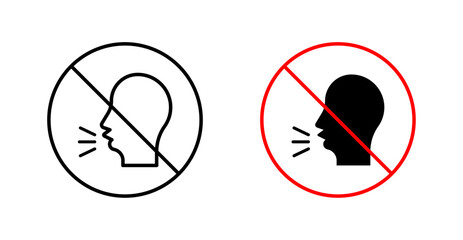 No talking signs and symbol vector design
