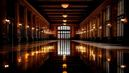 Fototapeta premium Grand hall reflecting pool