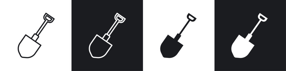 Shovel icon sign and symbol vector design