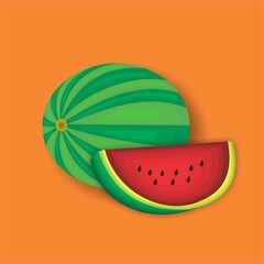 watermelon vector illustration