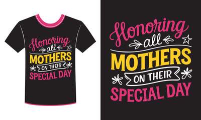 Mother's day vector typography t shirt design. Text, hand lettering Happy Mother Day T shirt Design.