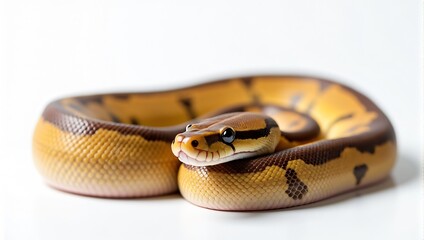 Fototapeta premium Yellow ball python resting