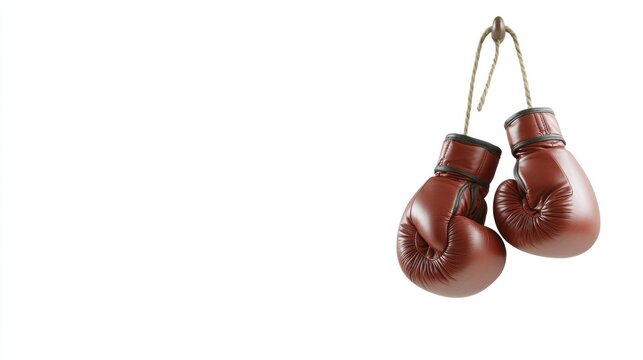 Boxing gloves hanging