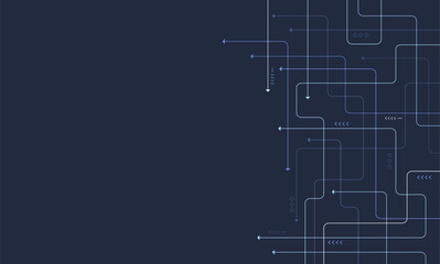 Digital technology background. Concept with technology line. Circuit board background technology