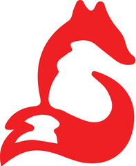 Fox simple icon. Vector ICON all icon Viktor