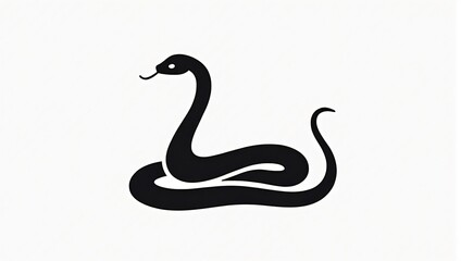 Simple black snake illustration