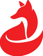 Fox simple icon. Vector ICON all icon Viktor
