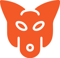 Fox simple icon. Vector ICON all icon Viktor	

