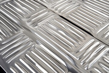 Metal panels with embossed geometric patterns