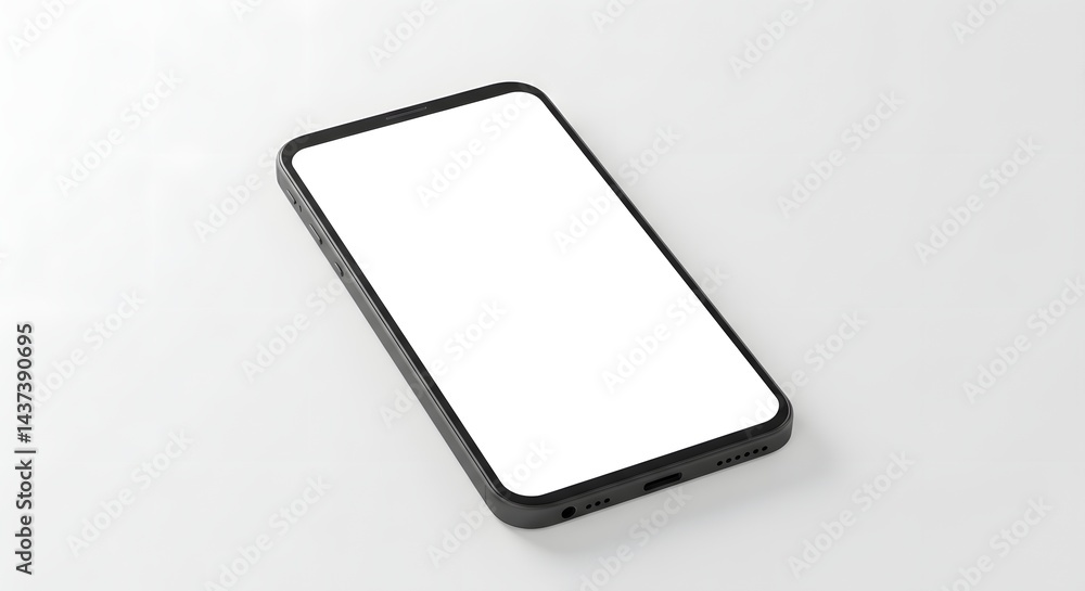 Aufkleber isolated smartphone mockup with blank screen for app design and advertisement presentation template