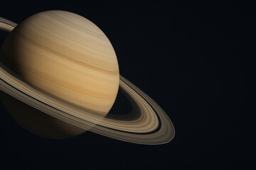 土星と宇宙空間の背景素材