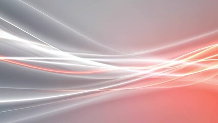 Abstract light waves in soft red and gray hues creating a serene backdrop for digital designs