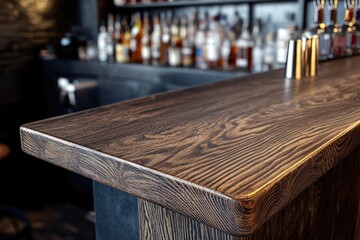 Dark Wood Bar Counter Top