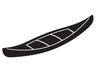 CANOE SILHOUETTE WHITE BACKGROUND