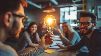 A group of young business minds collaborating