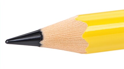 Obraz premium Close-up of a yellow pencil's tip