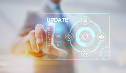Update Software Upgrade Application new version on virtual screen.