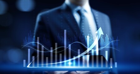 Business Growth and Data Trends Illustrated with Interactive Analytics.