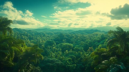 Fototapeta premium Tropical forest landscape view