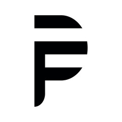 Fp letter logo vector icon illustration.