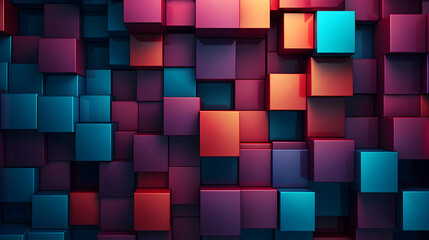 abstract background with colorful cubes