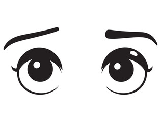 CARTOON EYE SILHOUETTE
