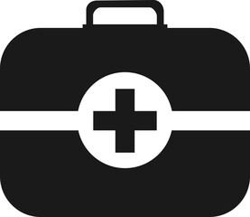 Medical suitcase, medical suitcase icon, doctor suitcase. Design image, poster, vector, vector illustration.