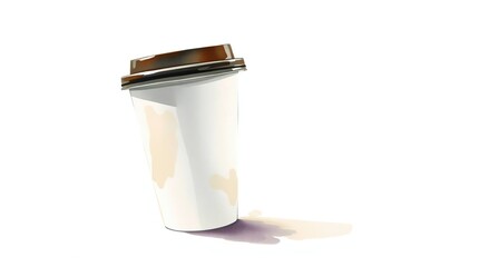 Disposable coffee cup with lid (1)