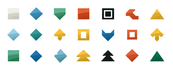 Icon sheet, simple shapes, Upload Arrow icons