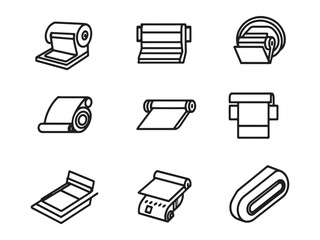 Paper Cutter line art icon clean design drawing