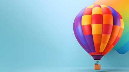 Obraz premium Celestial Hot Air Balloon Adrift Above a Vast Ocean of Luminous, Star-Kissed Sky | Generative AI