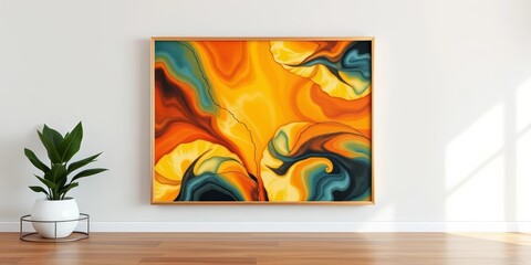 Sleek minimalist canvas frame, ideal for art prints or personal photos, contemporary, wall