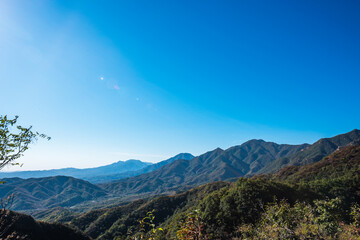 Vast Mountain Range Under Clear Sky