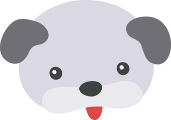 강아지얼굴_메롱강아지 (일러스트)