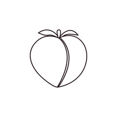 Peach fruit vector emoji illustration symbol sign icon